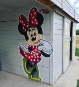 Décor graffiti Minnie Mouse